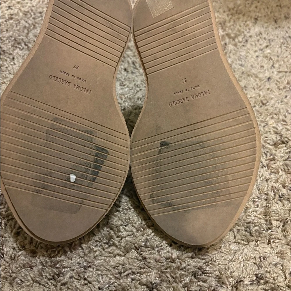 Paloma Barcelo Cream nude Leather Mules size 37 - Picture 4 of 7